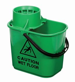 15L Professional Bucket & Wringer Green