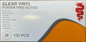 Vinyl Powder Free Glove Size Medium 100 Pack