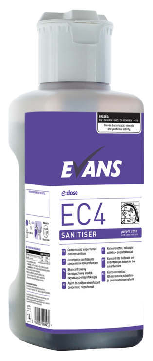 EC4 Cleaner Sanitiser 4 x 1L